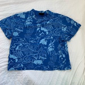 Brand New Nooworks Crop Top in Dogs Print 3XL